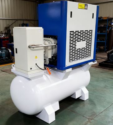 Compresor de aire de tornillo de 11kw 15HP con secador y tanque para corte láser